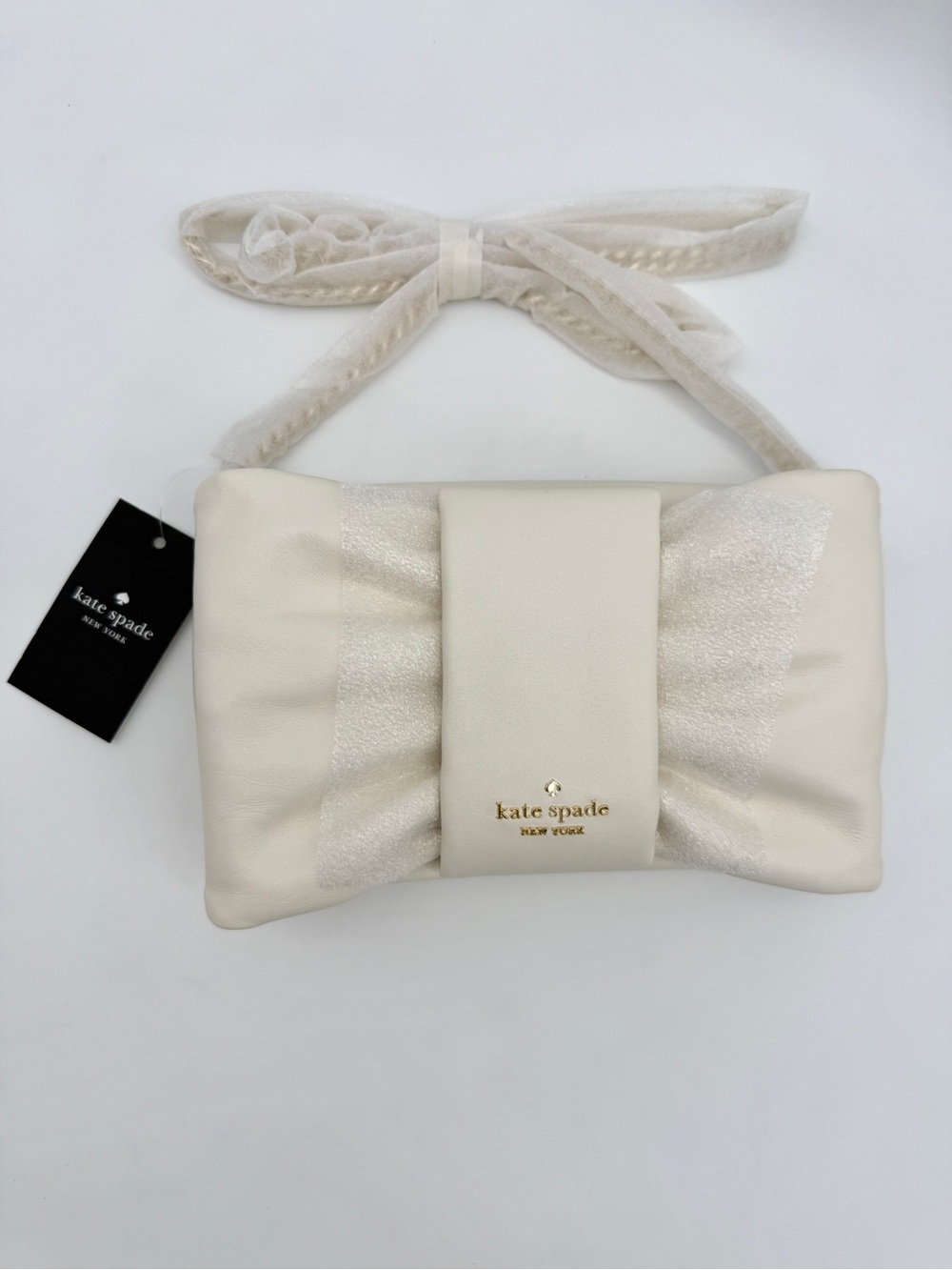 Kate Spade New York Millie Bow Flap Crossbody Meringue